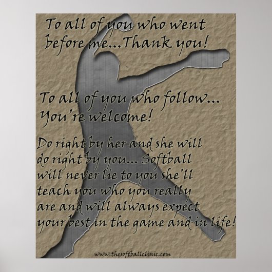 Softball-Poster Poster (Voorkant)