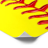Softball-Posters Jouw tekst en kleuren Poster (Hoek)