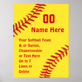 Softball-Posters Softball-balteam voor Posters van