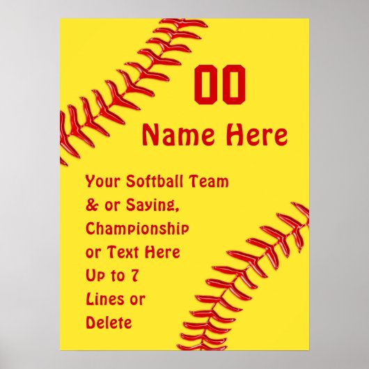 Softball-Posters Softball-balteam voor Posters van (Voorkant)
