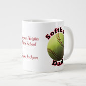 Softball Proud Dad Grote Koffiekop (Voorkant rechts)