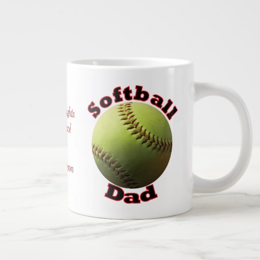 Softball Proud Dad Grote Koffiekop (Rechts)