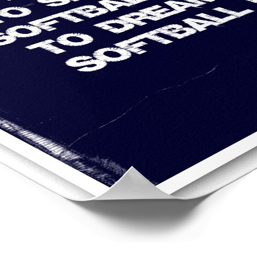 Softball Quotes Blue Collage 9-12 Poster (Hoek)