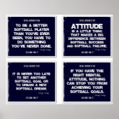 Softball Quotes Blue Collage 9-12 Poster (Voorkant)