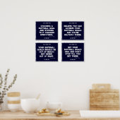 Softball Quottes Blue Collage 1-4 Poster (Keuken)