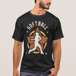 Softball Retro Klassieke sport T-shirt