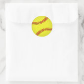Softball Ronde Sticker (Tas)