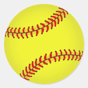 Softball Ronde Sticker