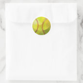 Softball Ronde Sticker (Tas)