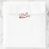 Softball Ronde Sticker (Tas)