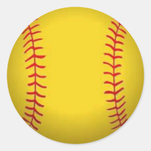 Softball Ronde Sticker
