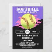 Softball Roze Birthday Party (Voorkant)