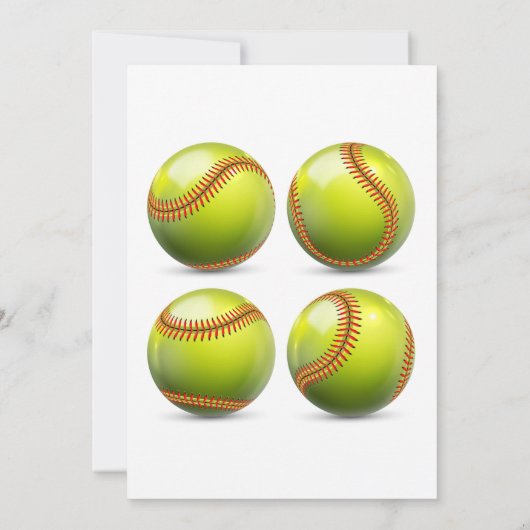 Softball Roze Birthday Party (Achterkant)