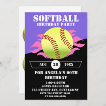Softball Roze Birthday Party