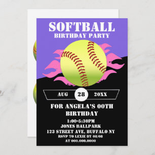 Softball Roze Birthday Party