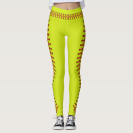 Softball Seam Stitches Patroon Leggings