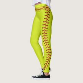 Softball Seam Stitches Patroon Leggings