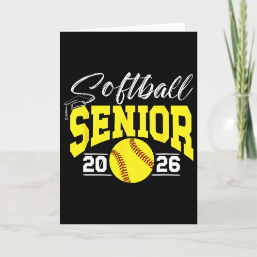 Softball Senior 2026 Senior Softball Player 2026  Kaart (Voorkant)