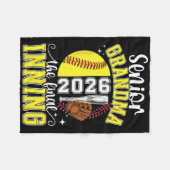 Softball Senior Grandma 2026 Softball Senior Grand Fleece Deken (Voorkant (Horizontaal))
