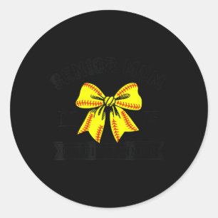 Softball Senior Mom 2025 De laatste Inning Softbal Ronde Sticker