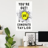 Softball Senior Night Afstuderen Poster (Thuiskantoor)