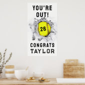 Softball Senior Night Afstuderen Poster (Keuken)