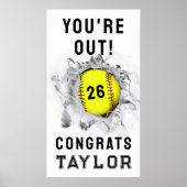 Softball Senior Night Afstuderen Poster (Voorkant)