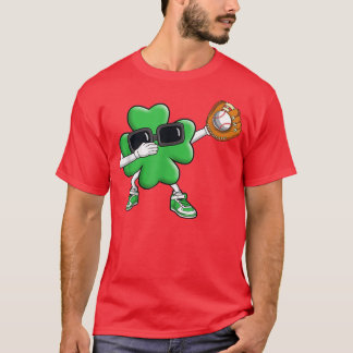 Softball Shamrock Lucky Clover Irish St Patrick's T-shirt