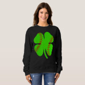 Softball Shamrock Lucky Clover Irish St Patrick's  Trui (Voorkant volledig)
