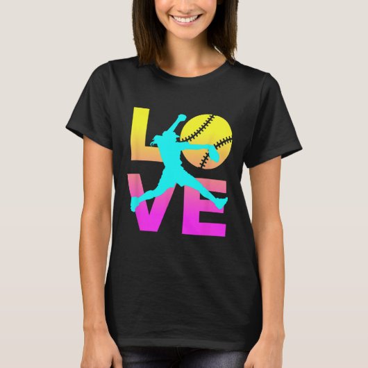 Softball Shirts For Girls Love  (Voorkant)