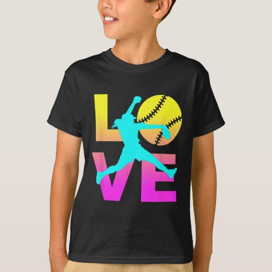 Softball Shirts For Girls Love  (Voorkant)