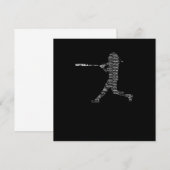 Softball Silhouette Ball Bat Player Game Gif Kaart (Voorkant / Achterkant)