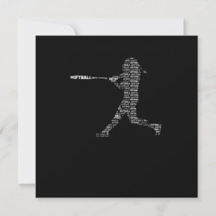 Softball Silhouette Ball Bat Player Game Gif Kaart