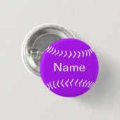 Softball Silhouette Button Paars (Voorkant /achterkant)