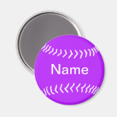 Softball Silhouette Magnet Paarse (Voorkant / Achterkant)