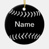 Softball Silhouette Ornament Black (Voorkant)