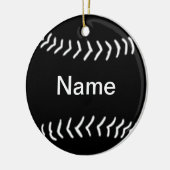 Softball Silhouette Ornament Black (Links)