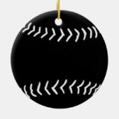 Softball Silhouette Ornament Black (Achterkant)