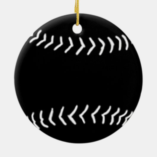 Softball Silhouette Ornament Black (Achterkant)