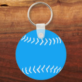 Softball Silhouette Sleutelhanger blauw (Voorkant)