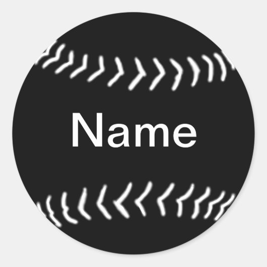 Softball Silhouette Sticker Zwart (Voorkant)