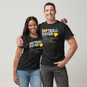 Softball Sister Definition Sister's Biggest Fan T-shirt (Unisex)