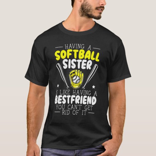 Softball Sister Sport Love Softball T-shirt (Voorkant)