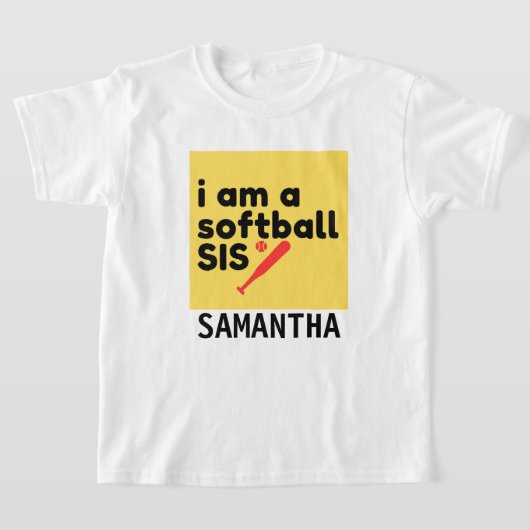 Softball Sister T-shirt Personaliseer Custom Unise (Laagn)