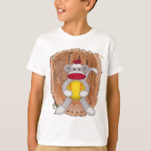 Softball Sock Monkey T-shirt (Voorkant)