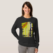 Softball Softball Player US Flag Themed Sport Coac T-shirt (Voorkant volledig)
