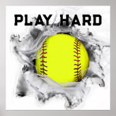 Softball-speler Poster (Voorkant)