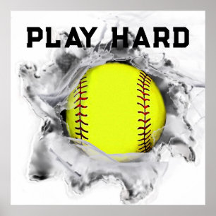 Softball-speler Poster