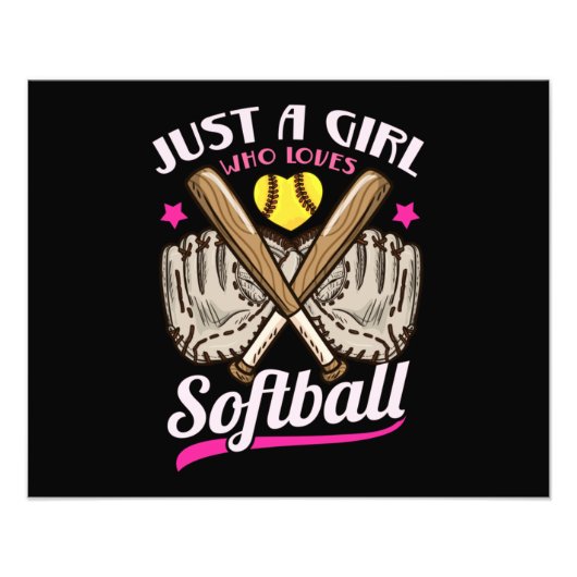 Softball-speler voor Softball Catcher Foto Afdruk (Voorkant)