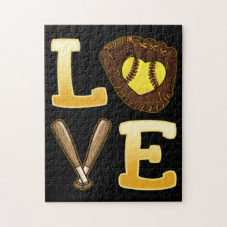 Softball-speler voor Softball-sport Legpuzzel